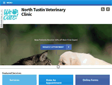 Tablet Screenshot of northtustinveterinaryclinic.com